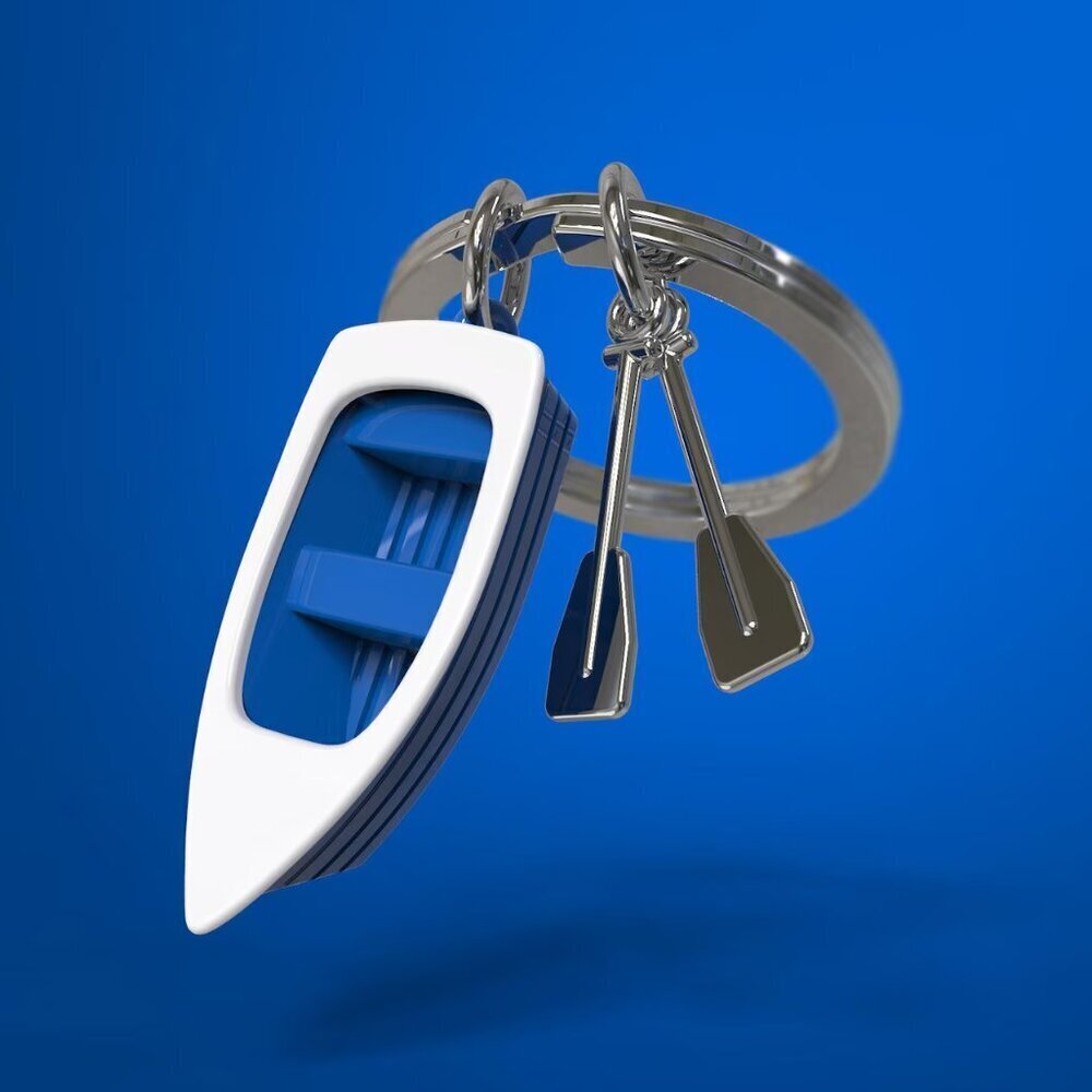 Metalmorphose 3D ROW BOAT KEYCHAIN